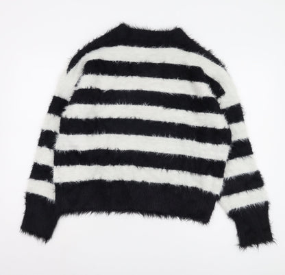 A New Day Women's Black Striped Jumper L