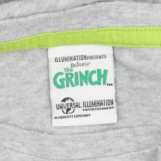 The Grinch Men's Grey Short Sleeve T-Shirt, Size M