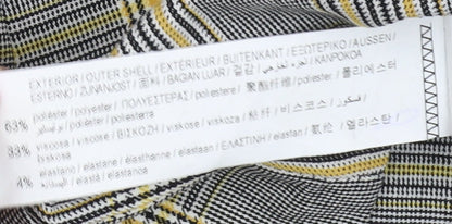 Pull&Bear Women's Grey Check Dungaree Dress - Size 8