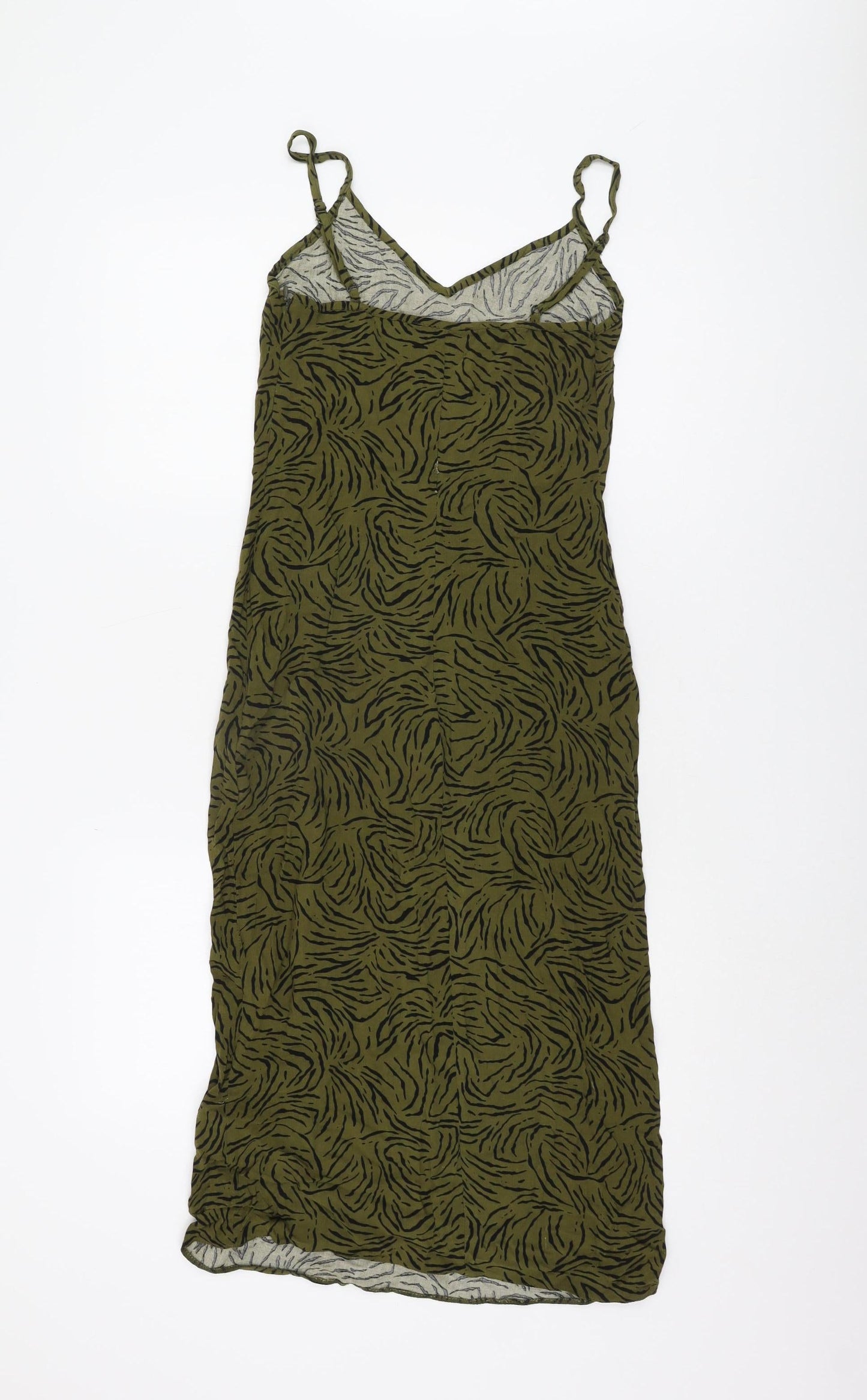 New Look Women's Green Slip Dress, Size 6, Casual