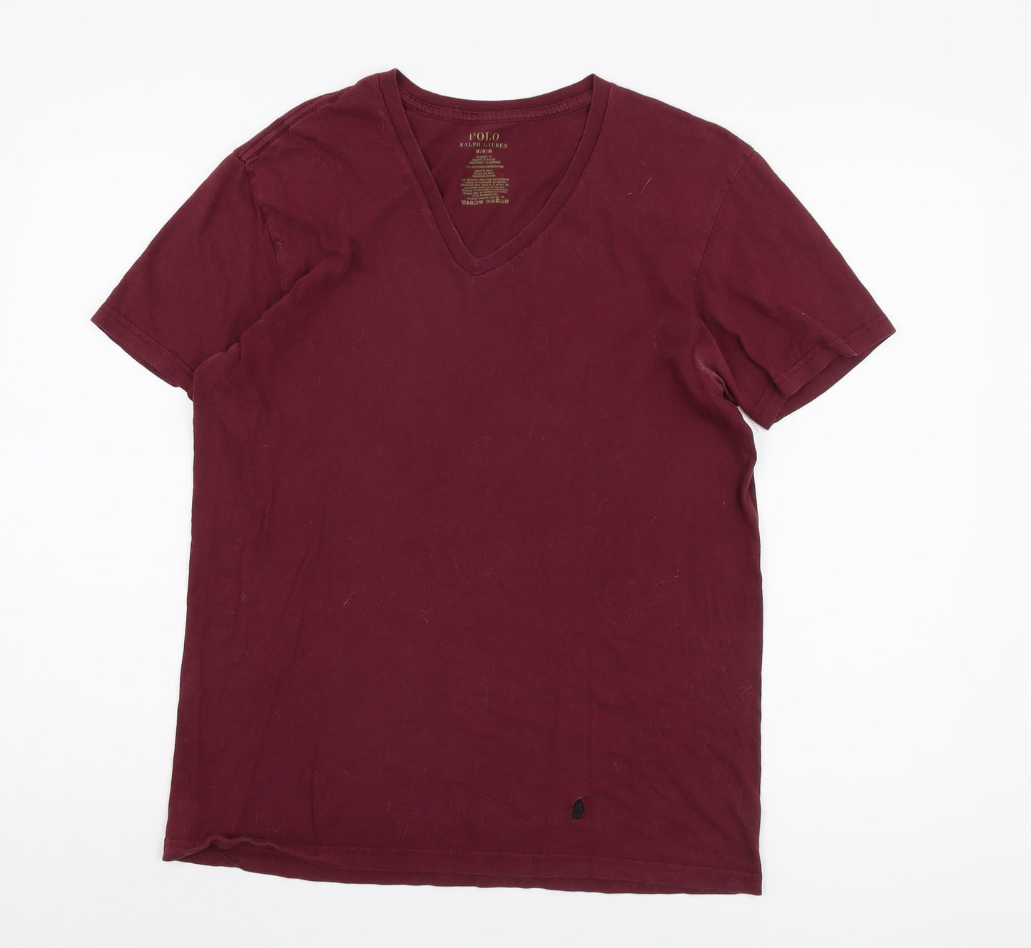 Polo Ralph Lauren Men's Red V-Neck T-Shirt M