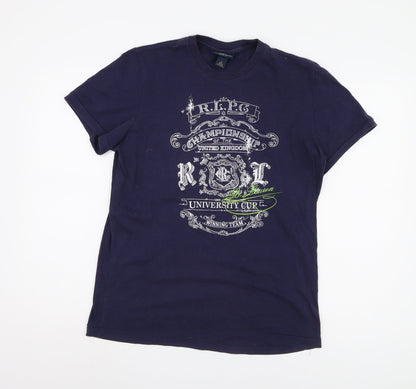 Ralph Lauren Men's Blue Small Graphic T-Shirt