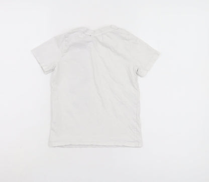 Puma Boys White Graphic T-Shirt 5-6 Years Sporty Style
