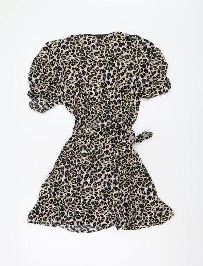 Topshop Women's Animal Print Wrap Dress
