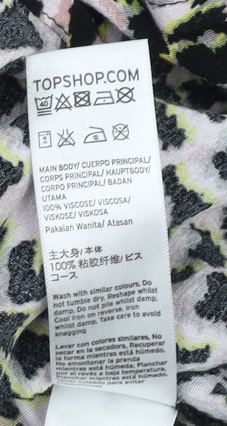 Topshop Women's Animal Print Wrap Dress
