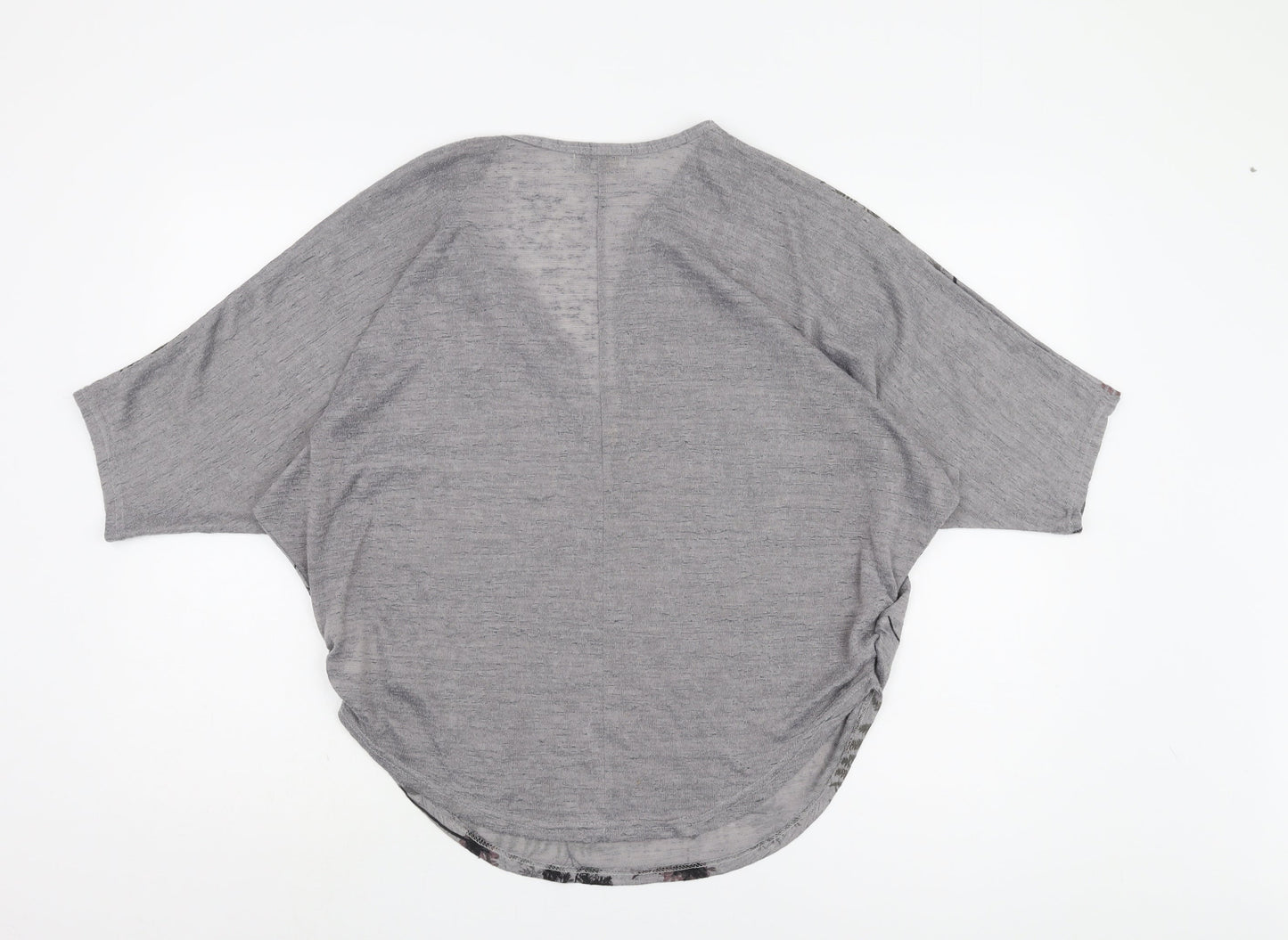 Womens UK Size S Apricot Grey Tunic Jumper