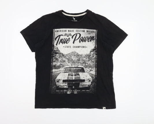 STH Shore Men's Black Car Graphic T-Shirt, Size L