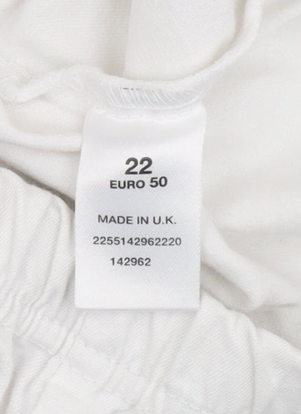 East Coast Trading Co Women's White Trousers Size 22