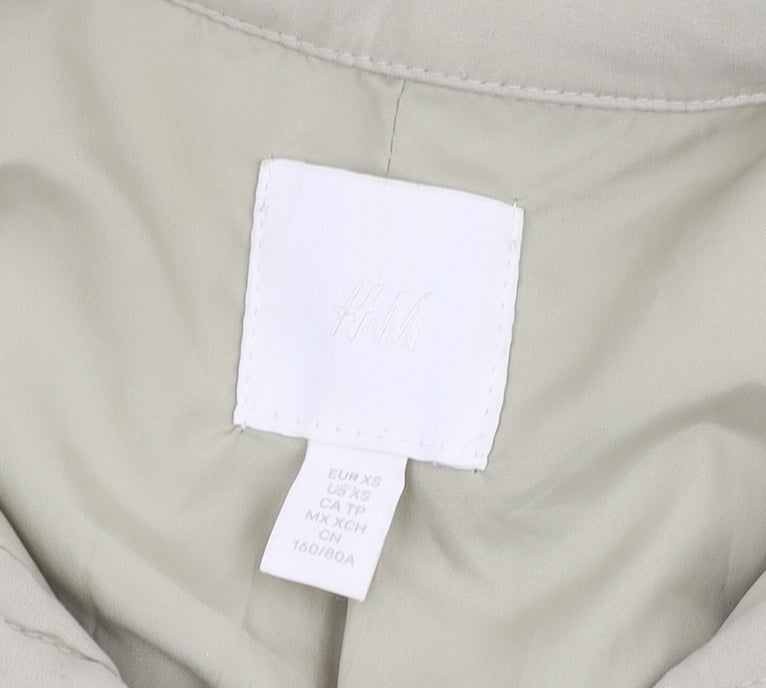 Womens UK Size XS H&M Beige Basic Jacket