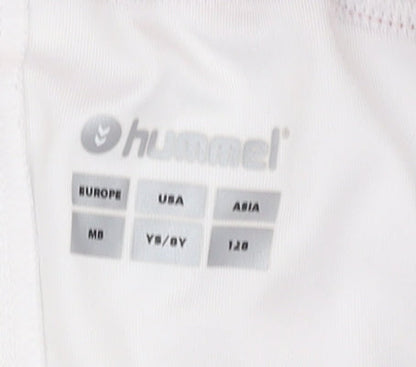 Hummel Boys White 7-8Y Athletic Football Shorts
