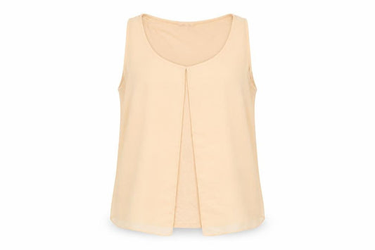 Front view of Red Herring Women's Beige, size 14, Sleeveless Tank Top