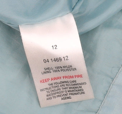 Womens UK Size 12 Peter Storm Blue Rain Coat
