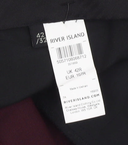 River Island Men's Red Formal Trousers - 42R