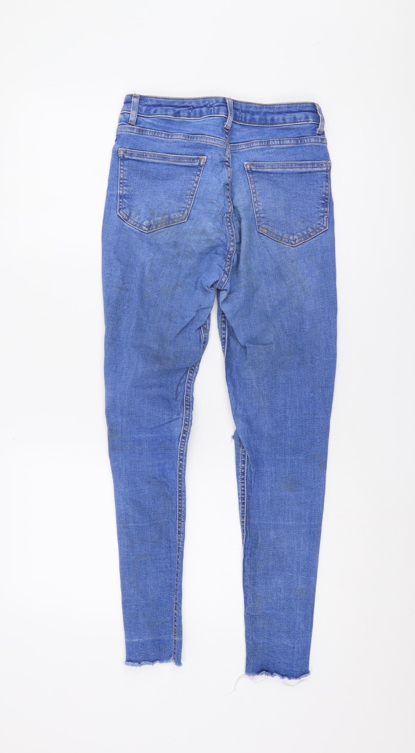 New Look Girls Blue Skinny Jeans Age 14 Stretch Ripped