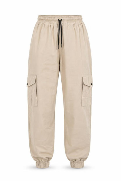 Womens UK Size 6 Rising Relaxed Fit Cargo Beige Trousers