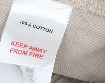 Rising Women's Beige Cargo Trousers, Size 6, Cotton