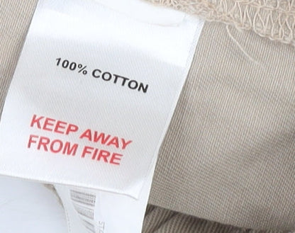 Rising Women's Beige Cargo Trousers, Size 6, Cotton