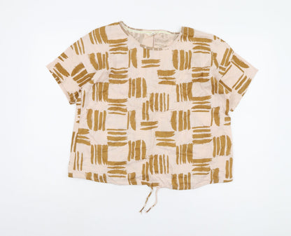 Womens UK Size 14 White Stuff Beige Basic Blouse