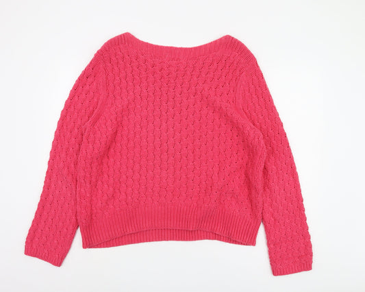 Womens UK Size 20 Marks and Spencer Pink Pullover Jumper