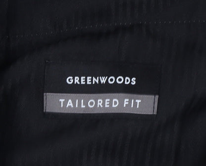 Greenwoods Men's Grey Check Tailored Trousers 40in