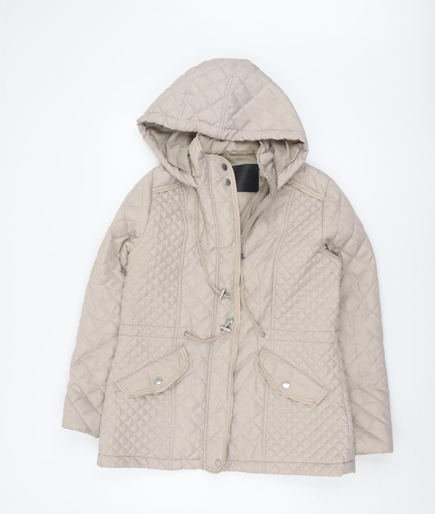 Originals Women's Beige Quilted Mid-Length Jacket 10