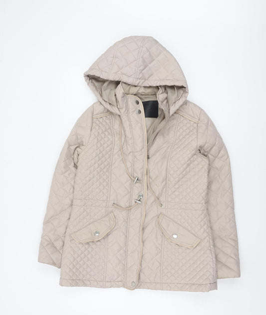 Originals Women's Beige Quilted Mid-Length Jacket 10