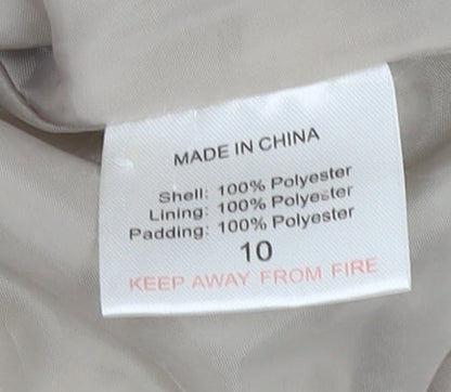 Originals Women's Beige Quilted Mid-Length Jacket 10