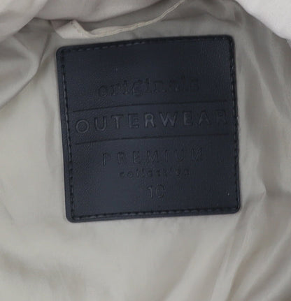 Originals Women's Beige Quilted Mid-Length Jacket 10