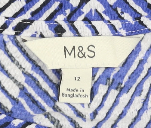 Womens UK Size 12 Marks and Spencer Blue Basic Tank