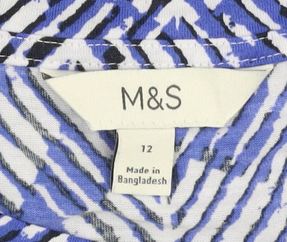 Womens UK Size 12 Marks and Spencer Blue Basic Tank