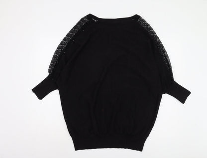 Womens UK Size L Wallis Black Pullover Jumper