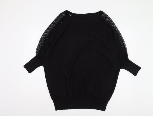 Womens UK Size L Wallis Black Pullover Jumper