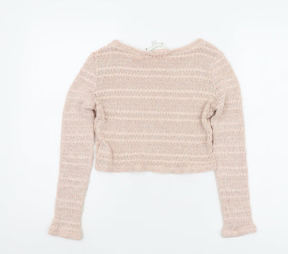New Look Pink Women's Pullover Jumper, Size 8, Casual
