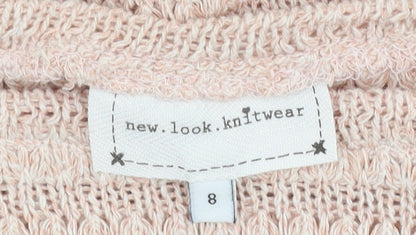 New Look Pink Women's Pullover Jumper, Size 8, Casual