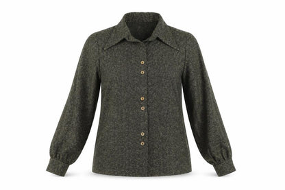 Clifton Women's Black Slim Button-Up Shirt 12