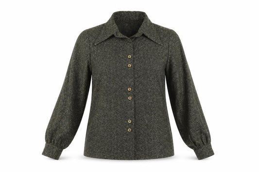 Clifton Women's Black Slim Button-Up Shirt 12