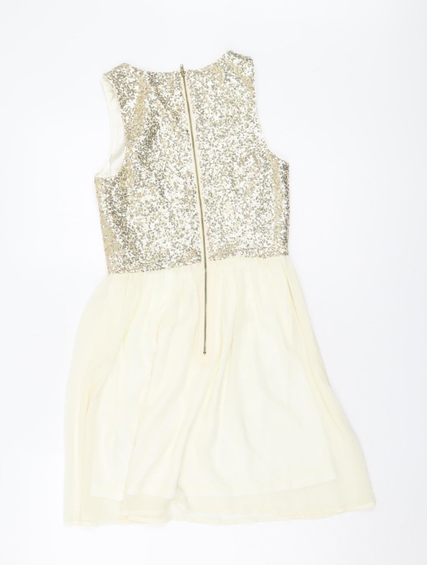 Generation Girls Gold Sequin Knee Length Party Dress - Size 12