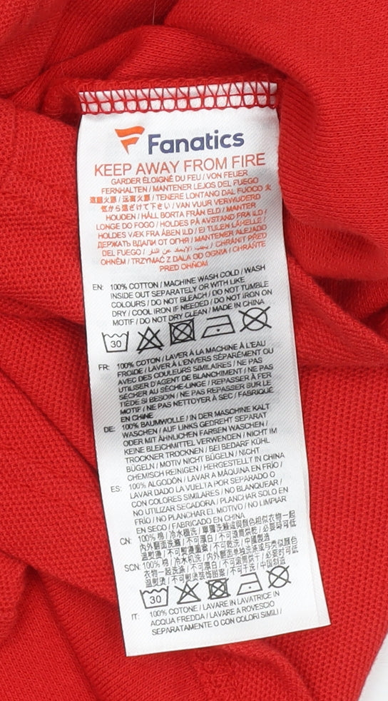 Fanatics Men's Red Polo, Medium, Football Sports