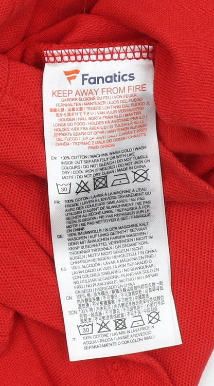 Fanatics Men's Red Polo, Medium, Football Sports