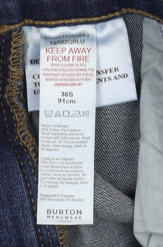 Burton Mens Blue Tapered Jeans Size 36 Short New