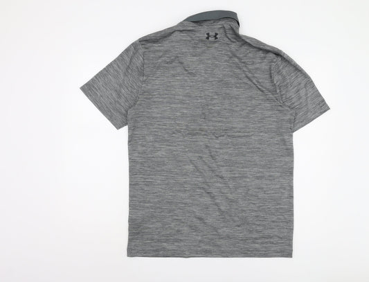 Under Armour Men's Grey Polo Shirt Size M