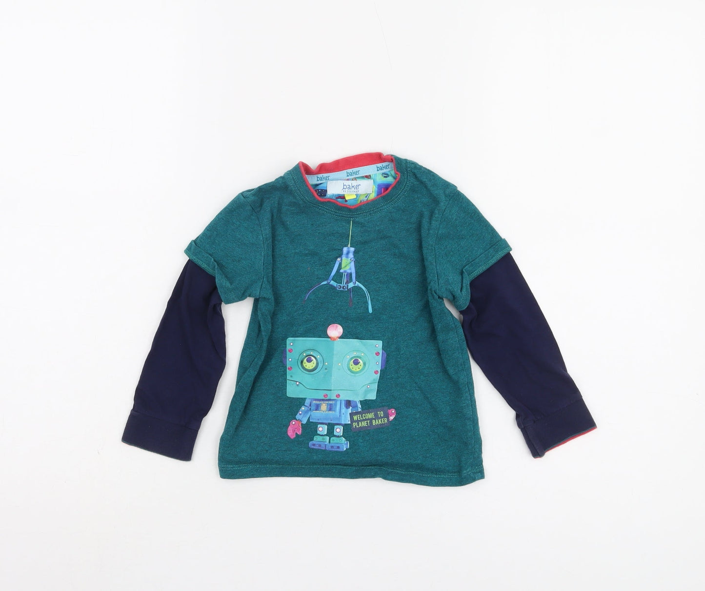 Ted Baker Unisex Blue Robot T-Shirt 18-24 Months