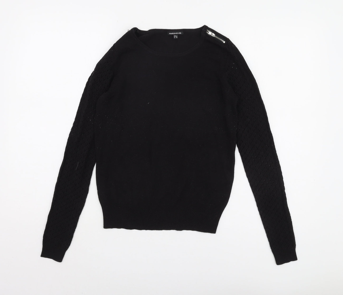 Womens UK Size 8 Warehouse Black Pullover Jumper