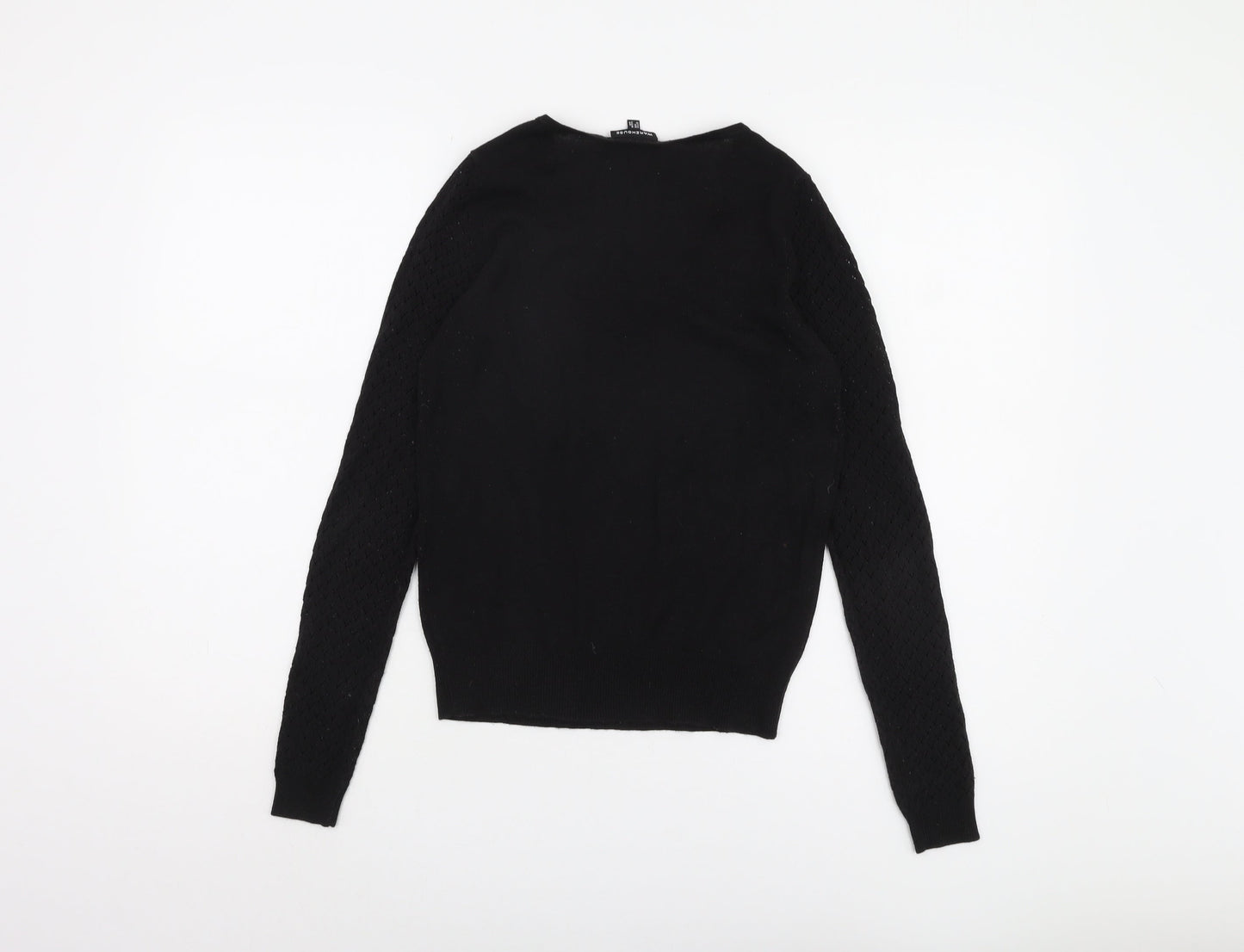 Womens UK Size 8 Warehouse Black Pullover Jumper
