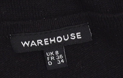 Womens UK Size 8 Warehouse Black Pullover Jumper
