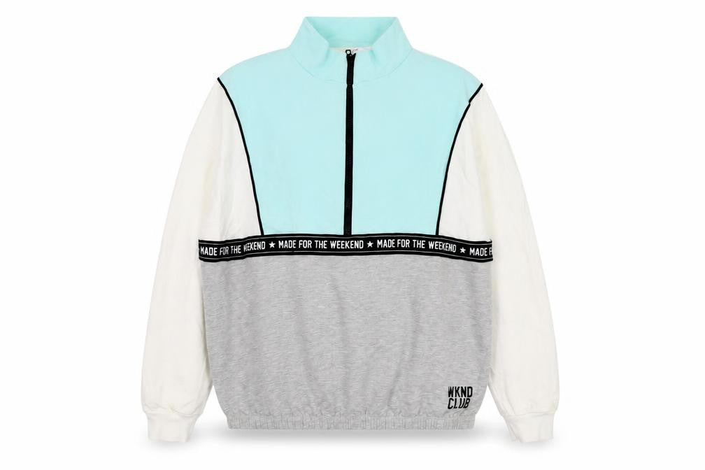 Front view of Marks & Spencer girls’ multicoloured full zip sweatshirt