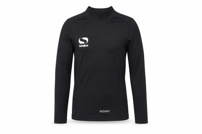 Front view of Sondico boys’ black long sleeve top, 7-8 years
