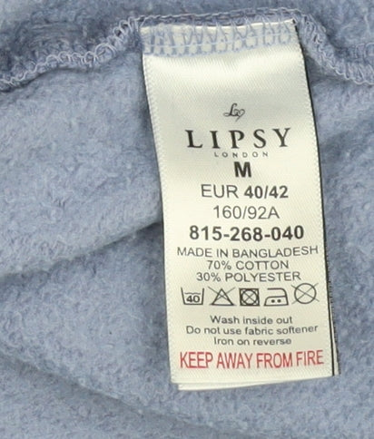 Lipsy Women's Blue Pullover Hoodie Size 12