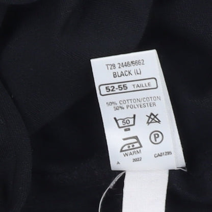 St Michael Men's Black Colourblock Polo Shirt L