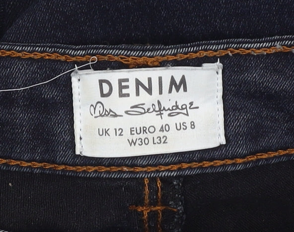 Miss Selfridge Women's Blue Skinny Jeans Size 12